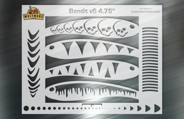 Bandit v8 Fishing Lure Airbrush Stencil