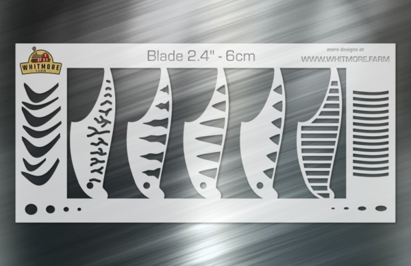 Blade Bait v1 Fishing Lure Airbrush Stencil - 2.4" - ZB-M