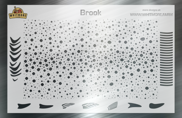 Brook Texture Mesh Fishing Lure Airbrush Stencil