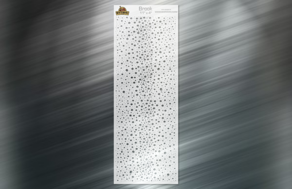 Brook v1 Large Format Mesh Fishing Lure Airbrush Stencil - 11" x 4"
