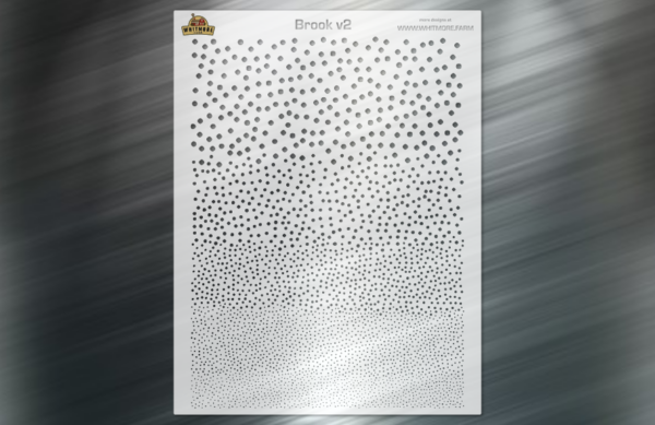 Brook v2 Mesh Fishing Lure Airbrush Stencil Large Format 5 in 1
