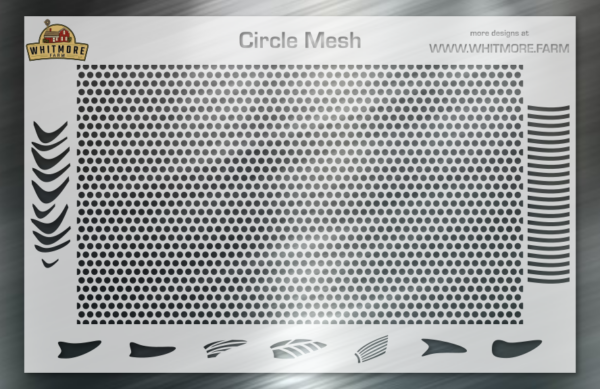 Circle Mesh Fishing Lure Airbrush Stencil