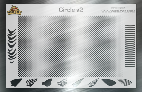 Circle v2 Mesh Fishing Lure Airbrush Stencil