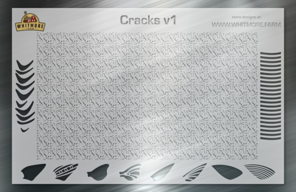 Cracks v1 Mesh Fishing Lure Airbrush Stencil