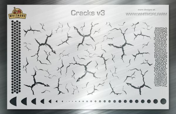 Cracks v3 Mesh Fishing Lure Airbrush Stencil