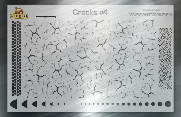 Cracks v4 Mesh Fishing Lure Airbrush Stencil