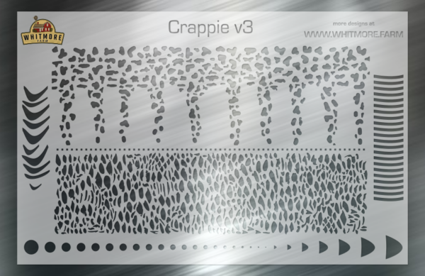 Crappie v3 Mesh Fishing Lure Airbrush Stencil