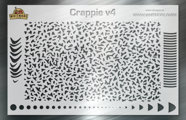 Crappie v4 Mesh Fishing Lure Airbrush Stencil
