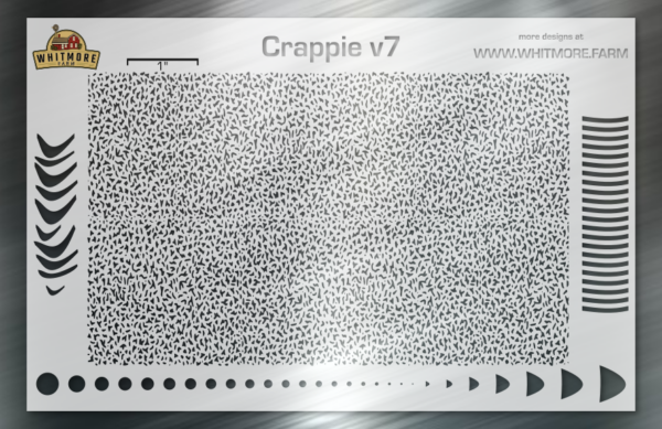 Crappie v7 Mesh Fishing Lure Airbrush Stencil