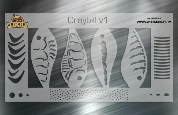 Craybill Fishing Lure Airbrush Stencil v1