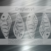 Crayfish Fishing Lure Airbrush Stencil v1