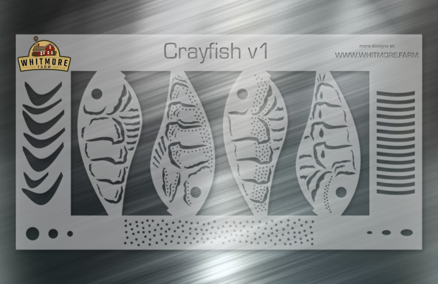 airbrush fishing lure stencils PLA & Resin Big CJ'S Custom Stencils & Lures grade stencils 11x4 (kit saver) Or Mix Any 3 Ind Minnow Jerkbait Fishing Lure Airbrush