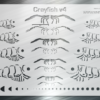 Crayfish v4 Fishing Lure Airbrush Stencil