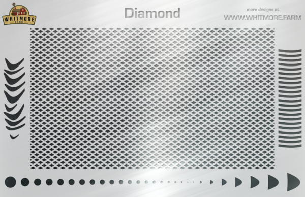 Diamond Mesh Fishing Lure Airbrush Stencil