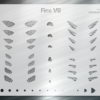 Fins v6 Pectoral Fishing Lure Airbrush Stencil