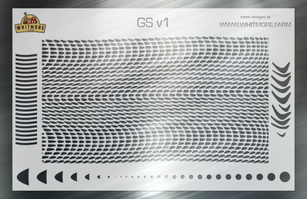 GS v1 Mesh Fishing Lure Airbrush Stencil