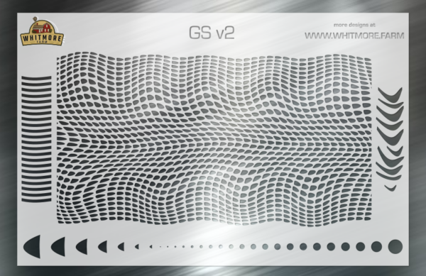GS v2 Mesh Fishing Lure Airbrush Stencil