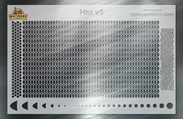 Hex v1 Mesh Fishing Lure Airbrush Stencil