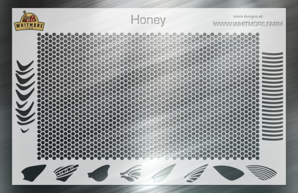 Honeycomb v1 Mesh Fishing Lure Airbrush Stencil