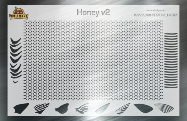 Honeycomb v2 Mesh Fishing Lure Airbrush Stencil