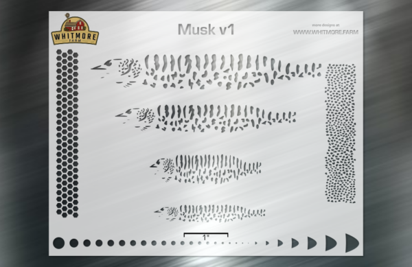 Musk v1 Fishing Lure Airbrush Stencil