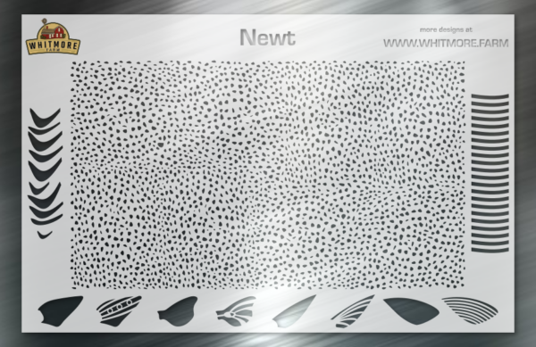 Newt v1 Mesh Fishing Lure Airbrush Stencil