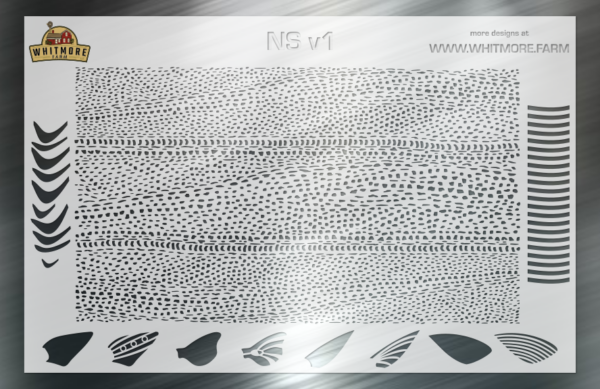 NS v1 Mesh Fishing Lure Airbrush Stencil
