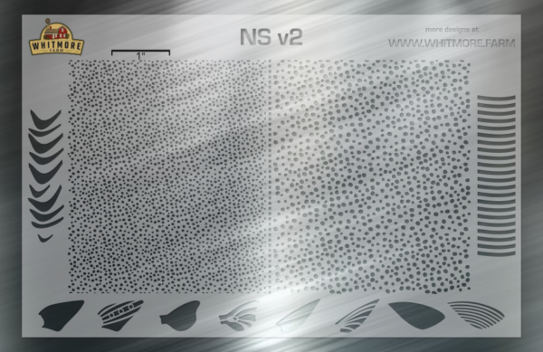 NS v2 Mesh Fishing Lure Airbrush Stencil