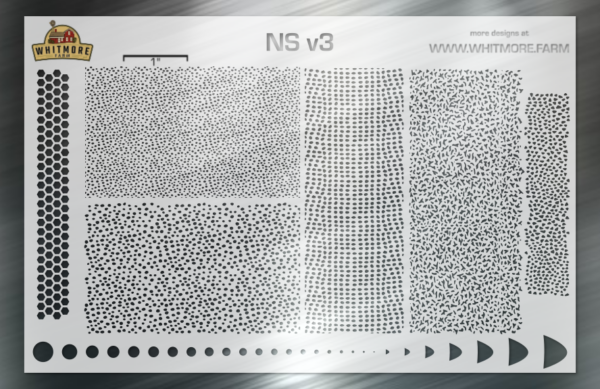 NS v3 Mesh Fishing Lure Airbrush Stencil