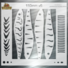 Jerkbait v6 Fishing Lure Airbrush Stencil - 110mm