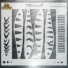 Jerkbait v7 Fishing Lure Airbrush Stencil - 110mm
