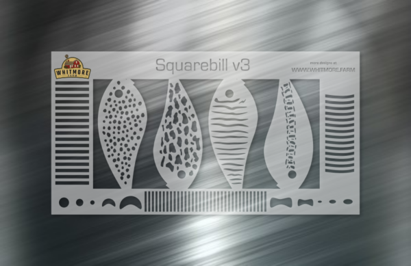 Squarebill Fishing Lure Airbrush Stencil v3