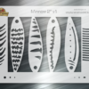 Minnow Fishing Lure Airbrush Stencil - 2 inch