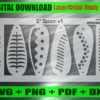 Spoon Airbrush Fishing Lure Stencils SVG DXF PDF | Custom Crankbait Baits Laser Cut Files | Painting Template Digital Download