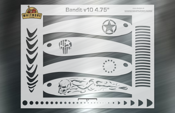 Bandit v10 Fishing Lure Airbrush Stencil