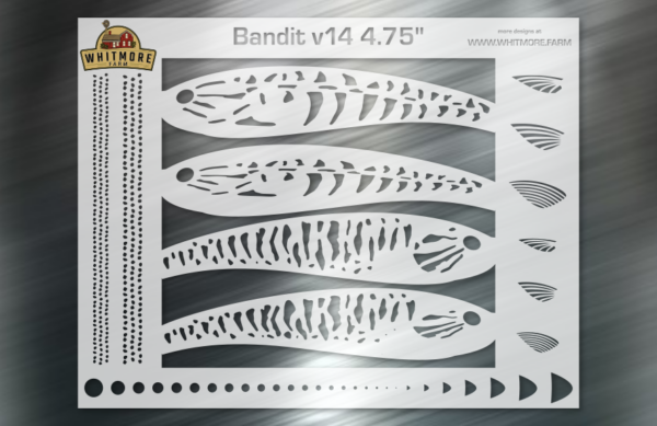 Bandit v14 Fishing Lure Airbrush Stencil
