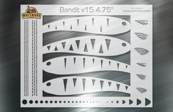 Bandit v15 Fishing Lure Airbrush Stencil