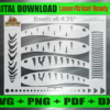 Bandit v6 Airbrush Fishing Lure Stencils SVG DXF PDF | Custom Crankbait Baits Laser Cut Files | Painting Template Digital Download