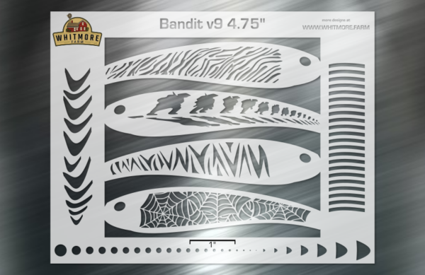 Bandit v9 Fishing Lure Airbrush Stencil