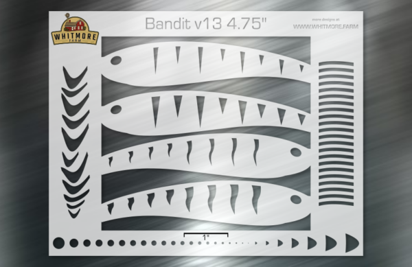 Bandit v13 Fishing Lure Airbrush Stencil