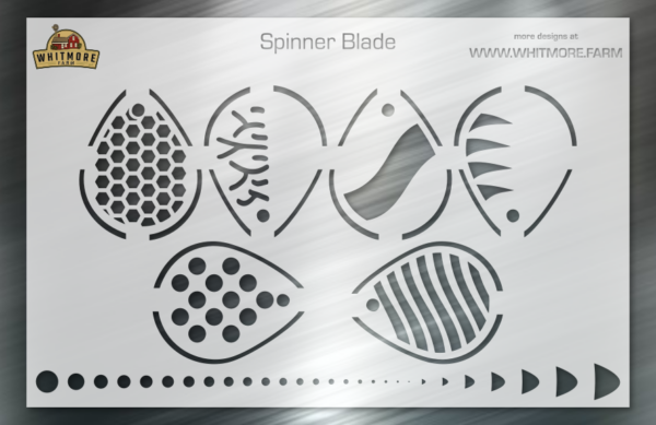 Spinner Blade Fishing Lure Airbrush Stencil