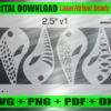 Crankbait Airbrush Fishing Lure Stencils SVG DXF PDF | Custom Crankbait Baits Laser Cut Files | Painting Template Digital Download