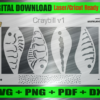 Craybill v1 Airbrush Fishing Lure Stencils SVG DXF PDF | Custom Crankbait Baits Laser Cut Files | Painting Template Digital Download