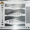 Flicker Minnow v3 Fishing Lure Airbrush Stencil -Size 5 7 9