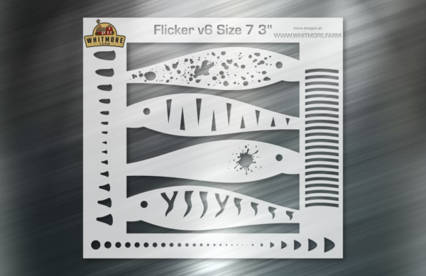 Flicker Minnow v6 Fishing Lure Airbrush Stencil