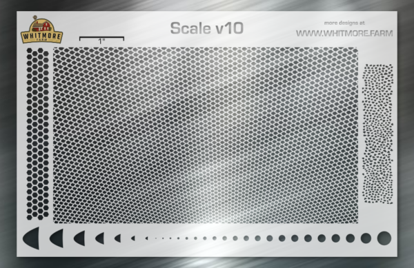 Scale v10 Mesh Fishing Lure Airbrush Stencil