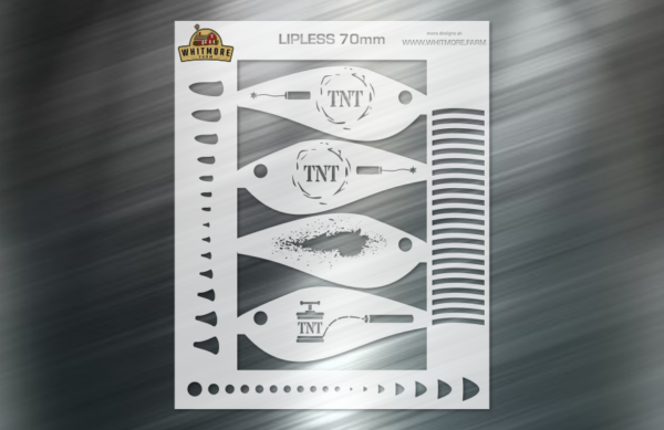 Lipless v1 70mm Fishing Lure Airbrush Stencil