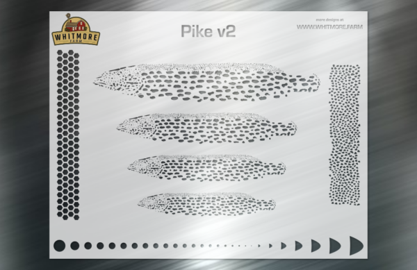 Pike v2 Fishing Lure Airbrush Stencil