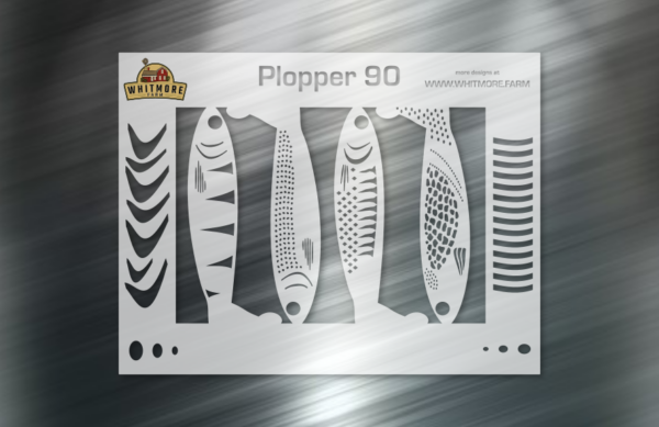 Whopper Plopper v1 90mm/110mm Fishing Lure Airbrush Stencil