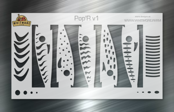 Popper Fishing Lure Airbrush Stencil - 2.5 Inch
